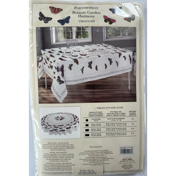 NWT Full Set of Portmeirion Botanic Garden Harmony Tablecloth, Napkins and Place - Picture 5 of 14